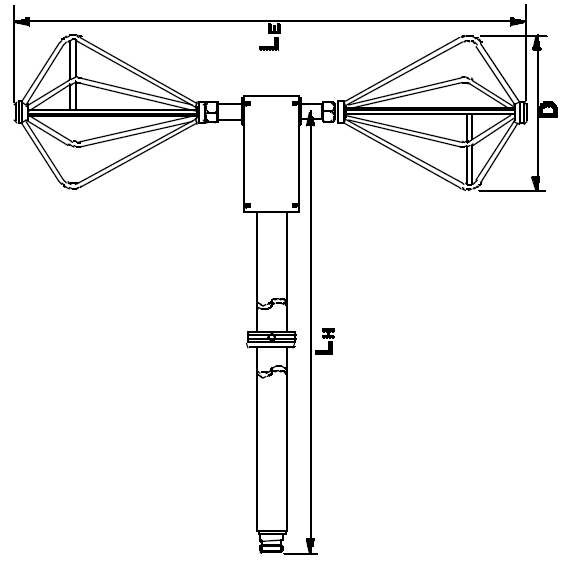 VHBD9134 + BBAL9136 雙錘天線30MHz－200MHz